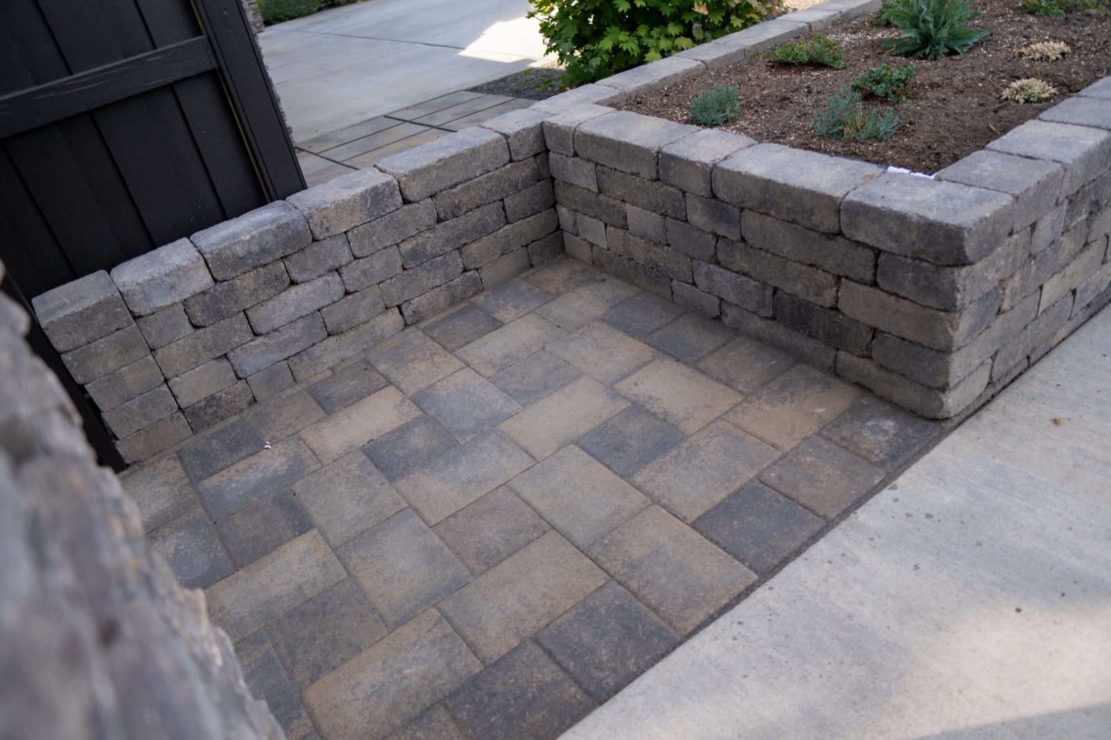 Where the paver walk meets the wall, Bend OR