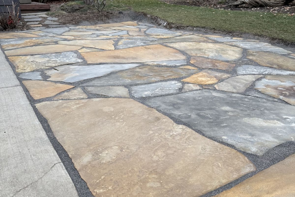 Patio stone finished